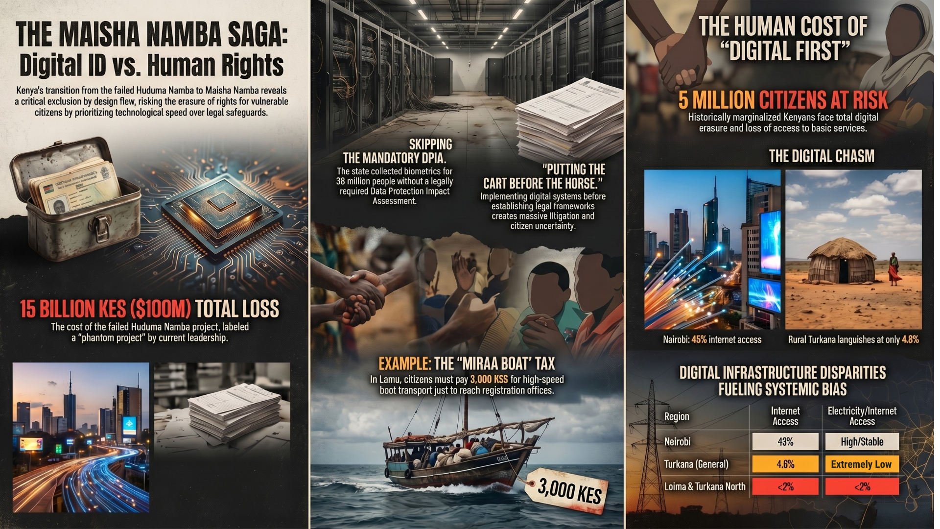 Infographic summarizing the Kenya digital id exclusion case