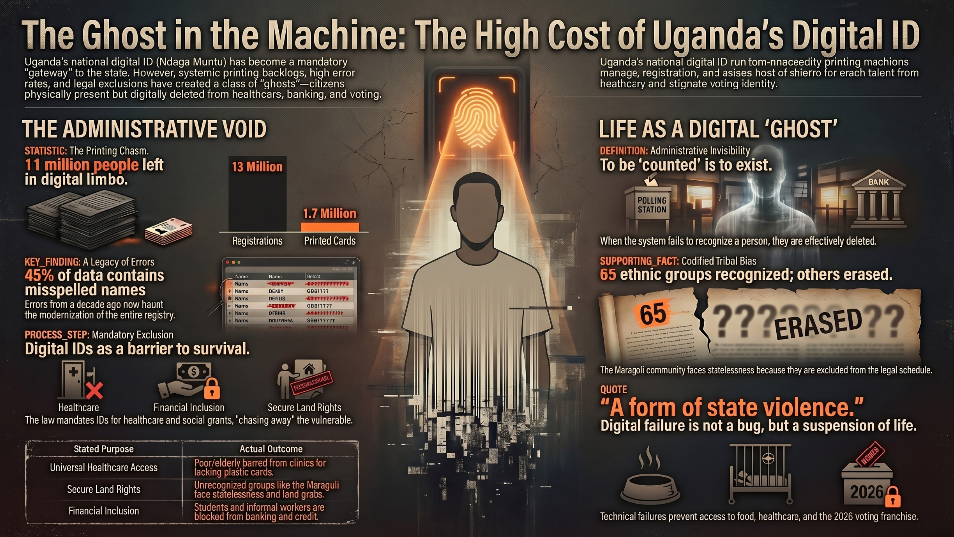 Infographic summarizing Uganda's Ndaga Muntu national ID exclusion case